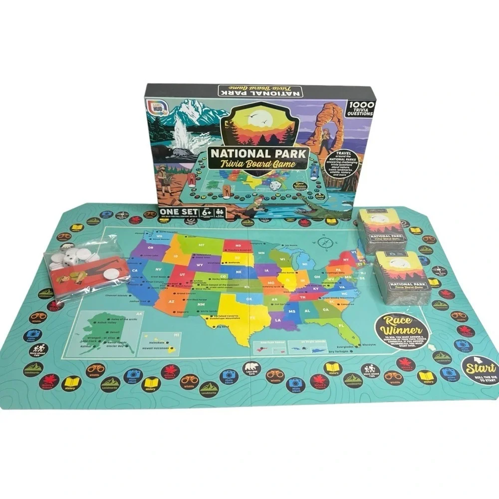 Open Box Unplayed National Park Trivia Board Game